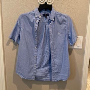 Blue Kids Button Up Ralph Lauren Shirt